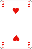 Pokerkarten: Herz Zwei
