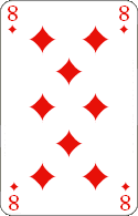 Pokerkarten: Karo Acht
