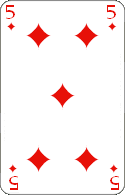 Pokerkarten: Karo Fnf