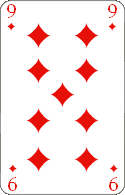 Pokerkarten: Karo Neun
