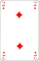 Pokerkarten: Karo Zwei