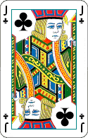 Pokerkarten: Kreuz Bube