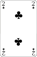 Pokerkarten: Kreuz Zwei