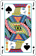 Pokerkarten: Schaufel Bube