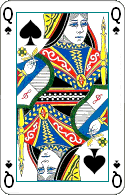 Pokerkarten: Schaufel Dame
