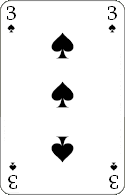 Pokerkarten: Schaufel Drei