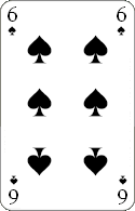 Pokerkarten: Schaufel Sechs