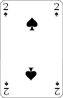 Pokerkarten: Schaufel Zwei